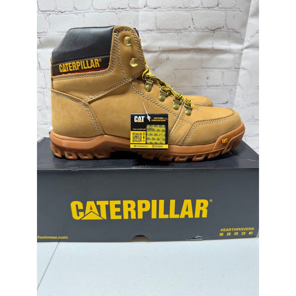 Caterpillar CAT Outline ST Steel Toe Work Boots Honey Reset Men’s 10.5 NIB